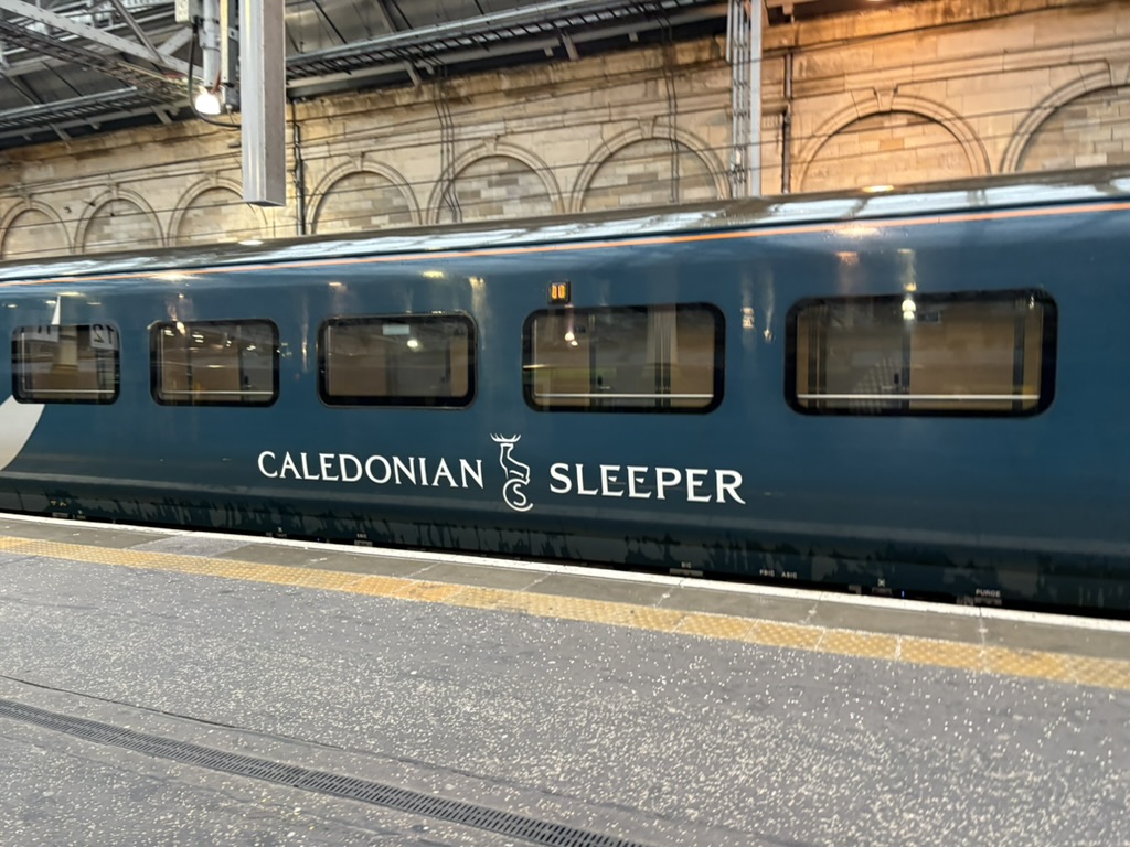 Caledonian Sleeper train at New Waverley Station, Edinburgh
